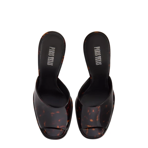 Marina 145 Mules in Tortoise Printed Patent Leather - Image 5