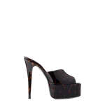 Paris Texas Marina 145 Mules in Tortoise Printed Patent Leather