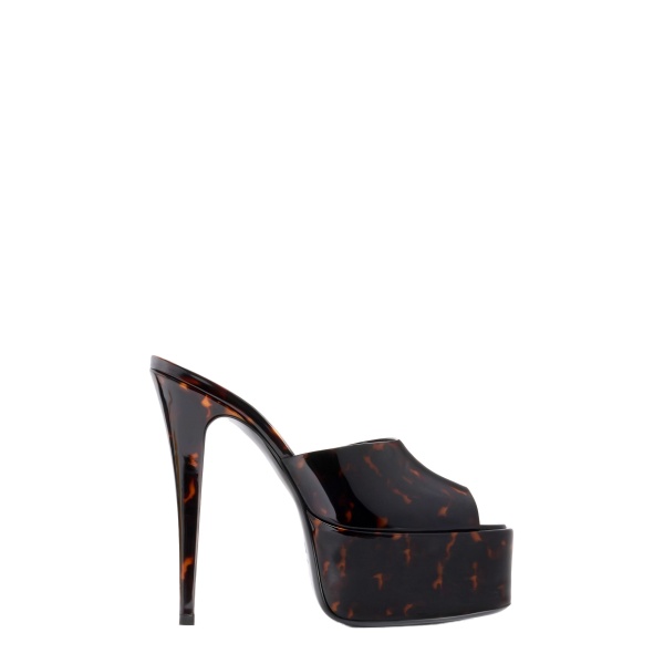 Paris Texas Marina 145 Mules in Tortoise Printed Patent Leather