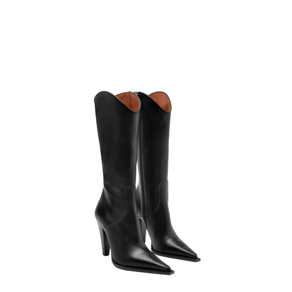 Nadia 105 Boots in Black Leather - Image 2