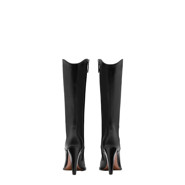 Nadia 105 Boots in Black Leather - Image 4