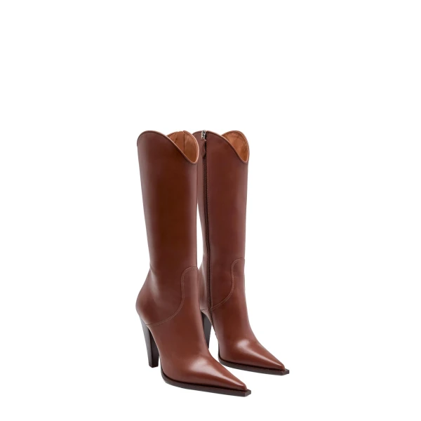 Nadia 105 Boots in Brown Leather - Image 2
