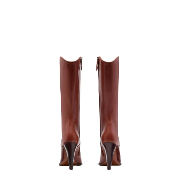 Nadia 105 Boots in Brown Leather - Image 4