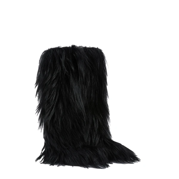 Napa 20 Furry Boots in Black Kidassia Fur - Image 2