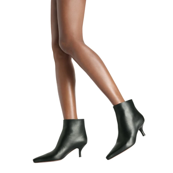 Rose 60 Ankle Boots in Black Leather - Image 6