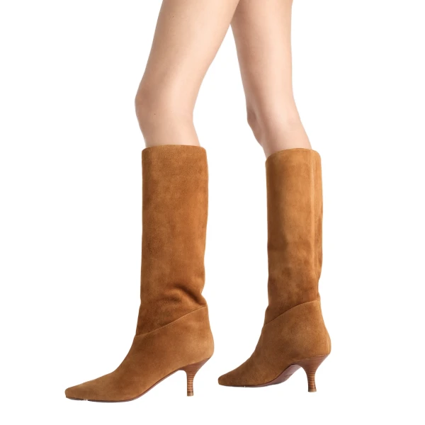 Rose 60 Boots in Cognac Suede - Image 6
