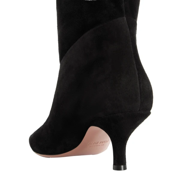 Rose 60 Over-the-Knee Boots in Black Suede - Image 4