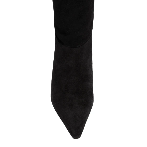 Rose 60 Over-the-Knee Boots in Black Suede - Image 5