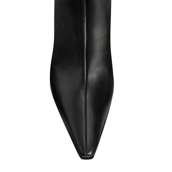 Rose 95 Booties in Black Leather - Image 5