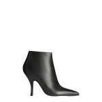 Paris Texas Rose 95 Booties in Black Leather
