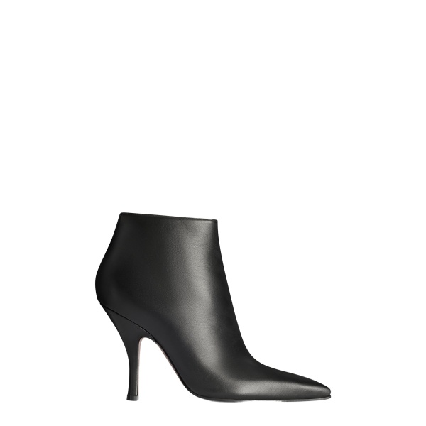 Paris Texas Rose 95 Booties in Black Leather