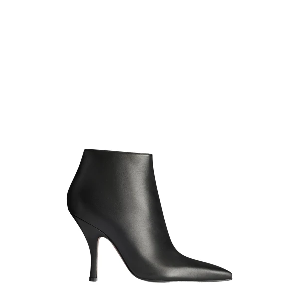 Paris Texas Rose 95 Booties in Black Leather