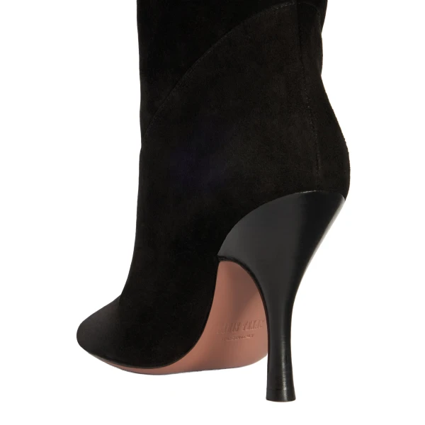 Rose 95 Boots in Black Suede - Image 4