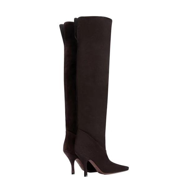 Rose 95 Over-the-Knee Boots in Grape Suede - Image 3