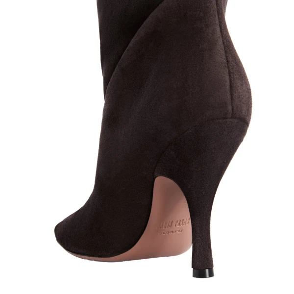 Rose 95 Over-the-Knee Boots in Grape Suede - Image 4