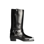 Paris Texas Roxy 35 Embellished Toe Boots in Black Brushed Leather