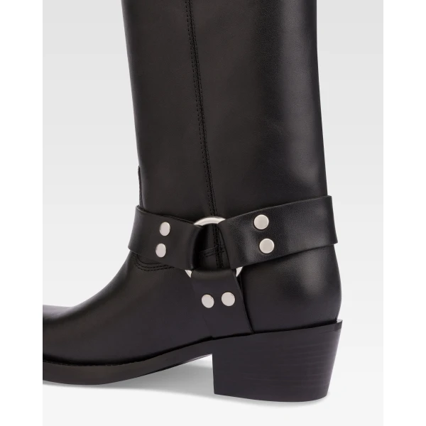 Roxy 45 Boots in Black Leather - Image 5