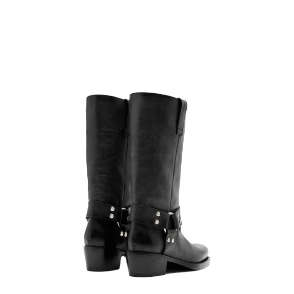 Roxy 45 Boots in Black Nappa Leather - Image 3