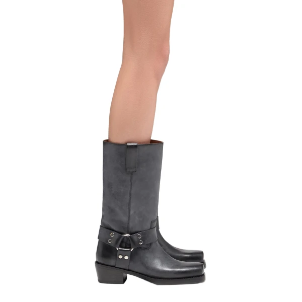 Roxy 45 Boots in Black Nappa Leather - Image 6