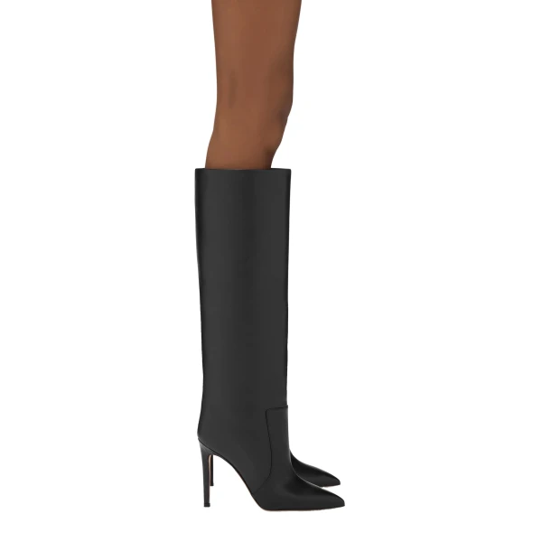 Stiletto 105 Boots in Black Nappa Leather - Image 6