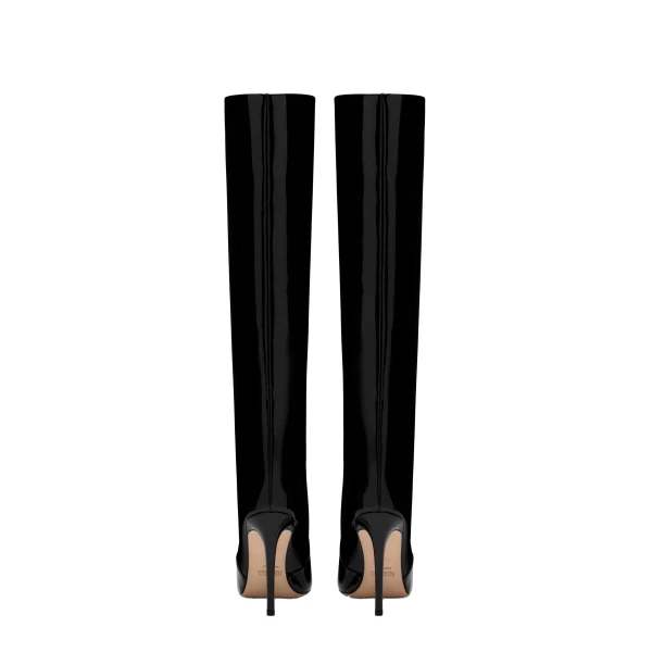 Stiletto 105 Boots in Black Patent Leather - Image 4