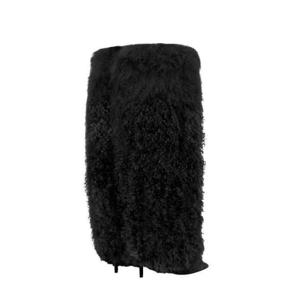 Stiletto 105 Furry Boots in Black Mongolian Fur - Image 3