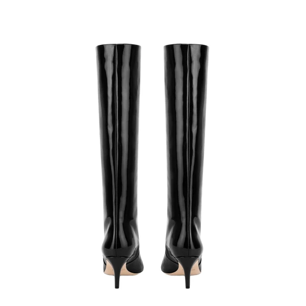 Stiletto 60 Boots in Black Patent Leather - Image 4