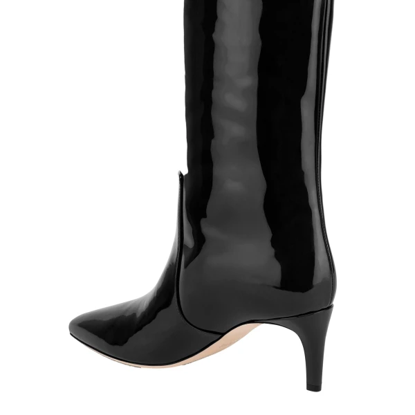 Stiletto 60 Boots in Black Patent Leather - Image 5