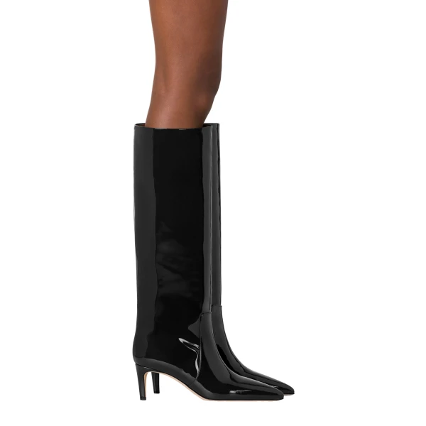 Stiletto 60 Boots in Black Patent Leather - Image 6