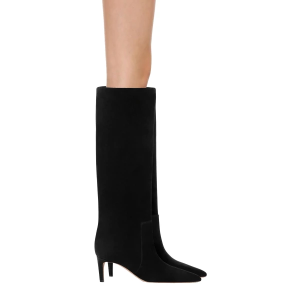 Stiletto 60 Boots in Black Suede - Image 6