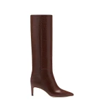 Paris Texas Stiletto 60 Boots in Cioccolato Croc-Embossed Leather