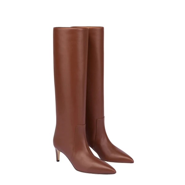 Stiletto 60 Boots in Cioccolato Leather - Image 2