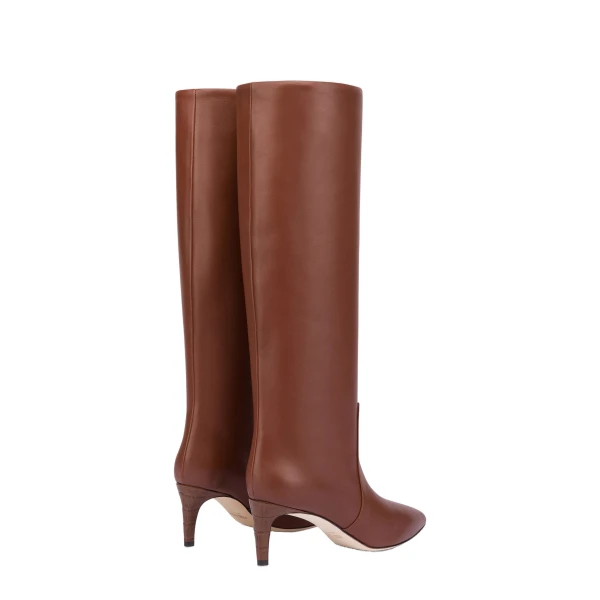 Stiletto 60 Boots in Cioccolato Leather - Image 3