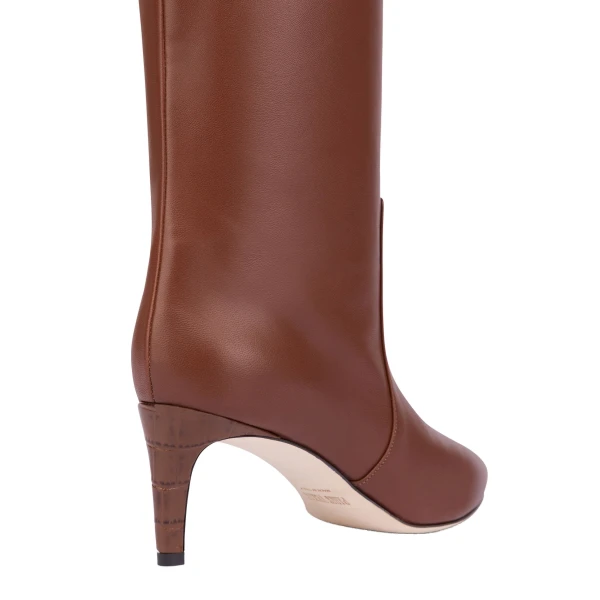 Stiletto 60 Boots in Cioccolato Leather - Image 5