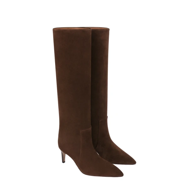 Stiletto 60 Boots in Cioccolato Suede - Image 2
