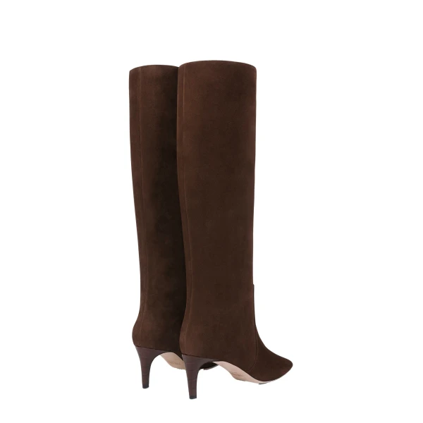 Stiletto 60 Boots in Cioccolato Suede - Image 3