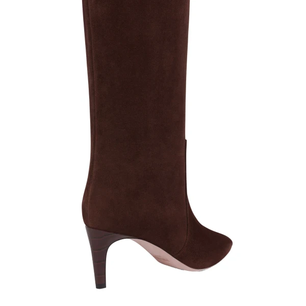 Stiletto 60 Boots in Cioccolato Suede - Image 5