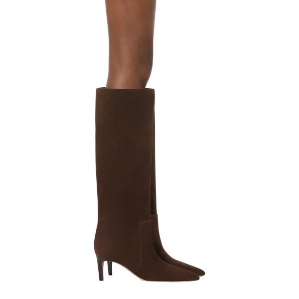 Stiletto 60 Boots in Cioccolato Suede - Image 6