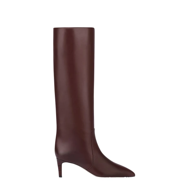 Stiletto 60 Boots in Rouge Noir Leather