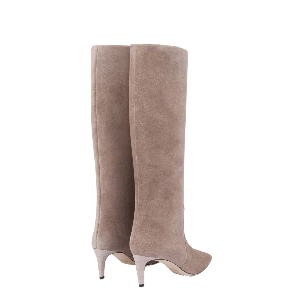 Stiletto 60 Boots in Taupe Suede - Image 3