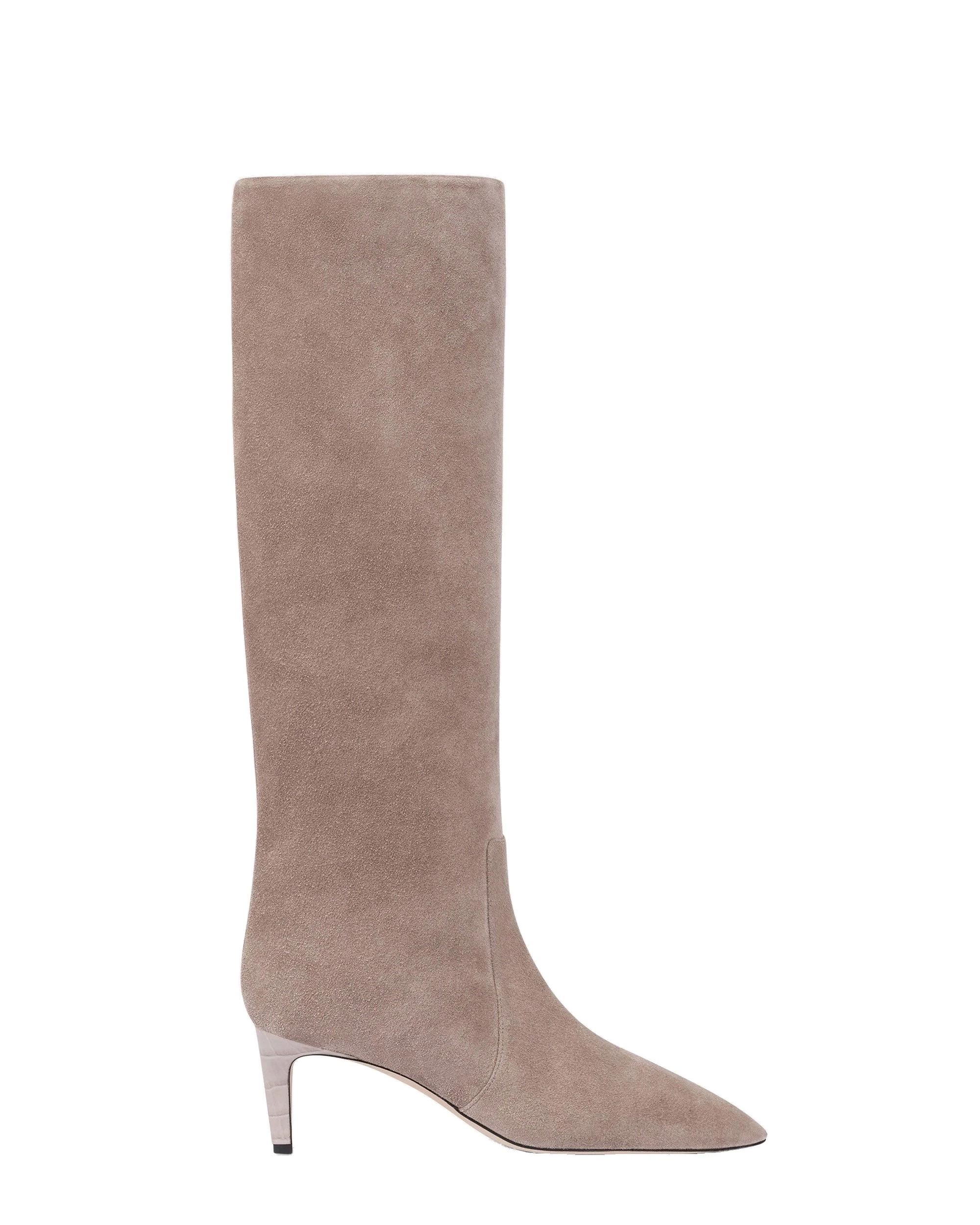 Paris Texas Stiletto 60 Boots in Taupe | Luxury Shoes Paris Texas Stiletto 60 Boots in Taupe Suede