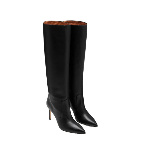 Stiletto 85 Boots in Black Nappa Leather - Image 2