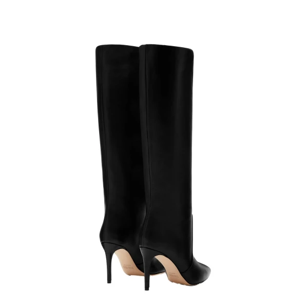 Stiletto 85 Boots in Black Nappa Leather - Image 3