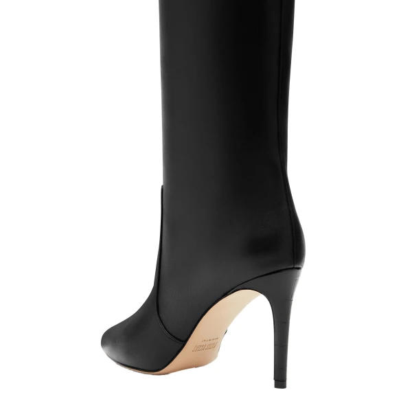 Stiletto 85 Boots in Black Nappa Leather - Image 5