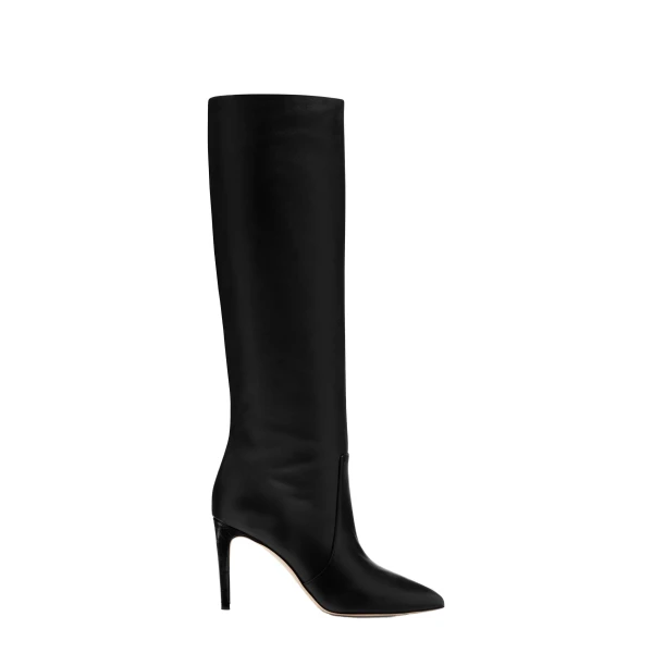 Paris Texas Stiletto 85 Boots in Black Nappa Leather
