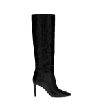 Paris Texas Stiletto 85 Boots in Carbone Croc-Embossed Leather