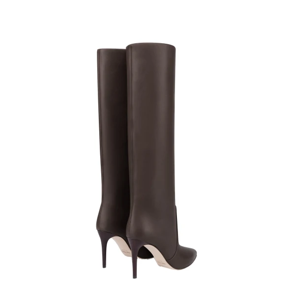 Stiletto 85 Boots in Ebano Leather - Image 3