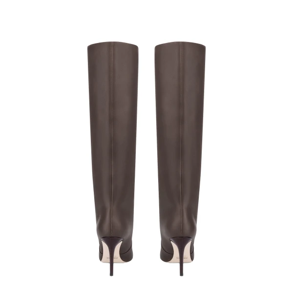 Stiletto 85 Boots in Ebano Leather - Image 4