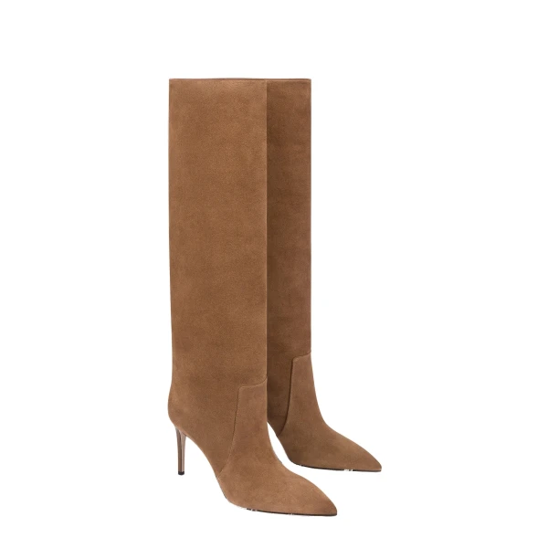 Stiletto 85 Boots in Sigaro Suede - Image 2