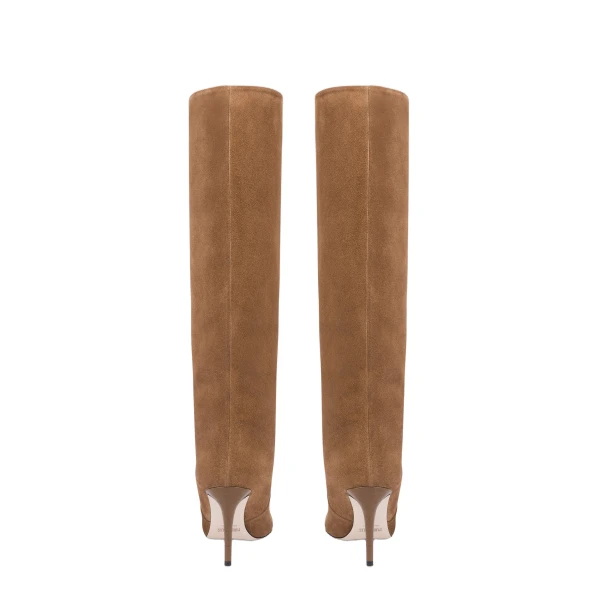 Stiletto 85 Boots in Sigaro Suede - Image 4